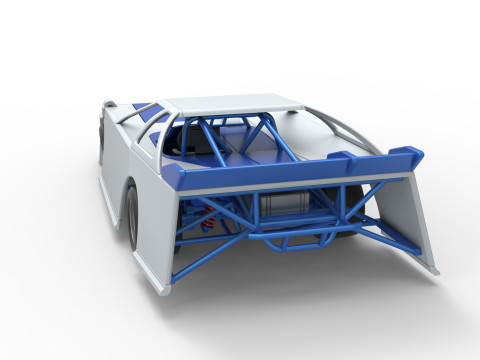 Super Dirt Late model for Pavement Scale 1 to 25 Modèles 3D en vedette