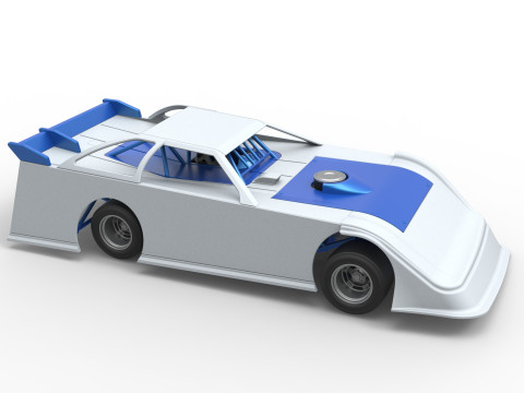 Super Dirt Late model for Pavement Scale 1 to 25 Modèles 3D en vedette