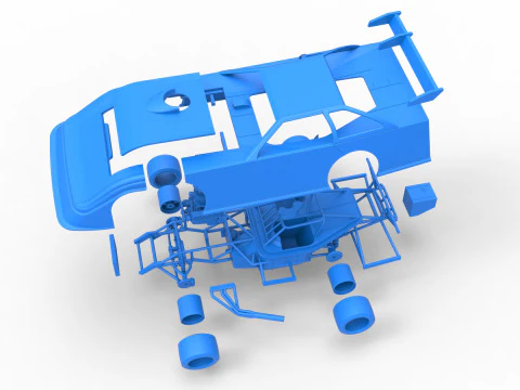 Super Dirt Late model for Pavement Scale 1 to 25 3D Print Model