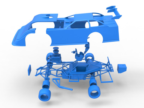 Super Dirt Late model for Pavement Scale 1 to 25 Modèles 3D en vedette