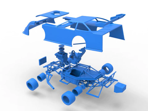 Super Dirt Late model for Pavement Scale 1 to 25 3D Print Model