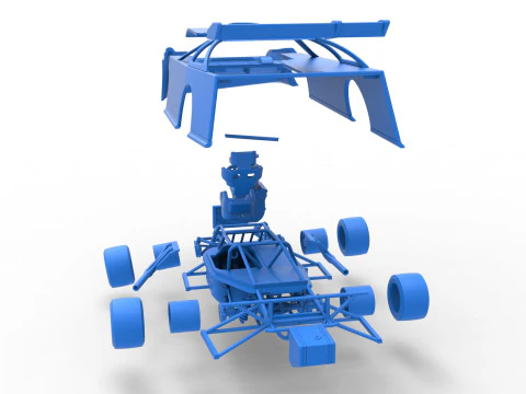 Super Dirt Late model for Pavement Scale 1 to 25 3D Print Model