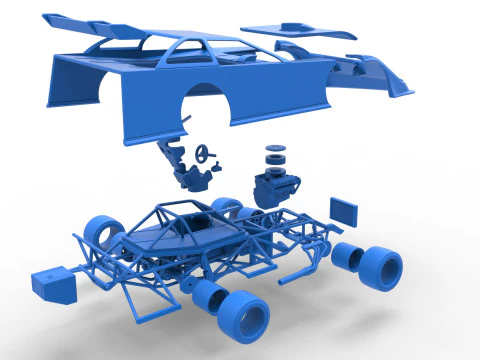 Super Dirt Late model for Pavement Scale 1 to 25 3D Print Model