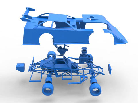 Super Dirt Late model for Pavement Scale 1 to 25 3D Print Model