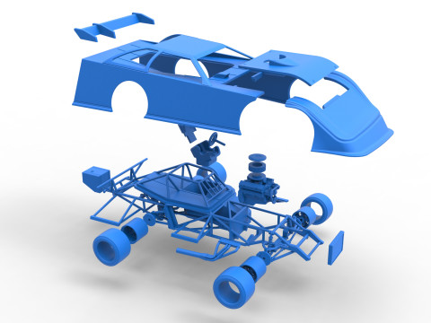 Super Dirt Late model for Pavement Scale 1 to 25 Modèles 3D en vedette