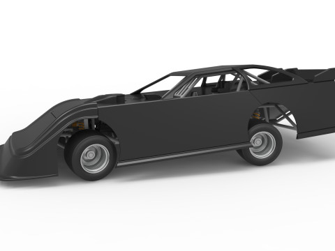 Super Dirt Late model for Pavement while turning Scale 1 to 25 3D Print Model