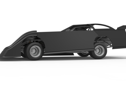 Super Dirt Late model for Pavement while turning Scale 1 to 25 3D Print Model