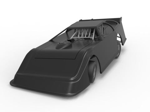 Super Dirt Late model for Pavement while turning Scale 1 to 25 3D Print Model