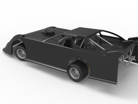 Super Dirt Late model for Pavement while turning Scale 1 to 25 3D Print Model