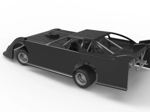 Super Dirt Late model for Pavement while turning Scale 1 to 25 3D Print Model