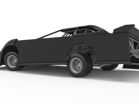 Super Dirt Late model for Pavement while turning Scale 1 to 25 3D Print Model