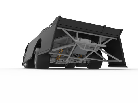 Super Dirt Late model for Pavement while turning Scale 1 to 25 3D Print Model
