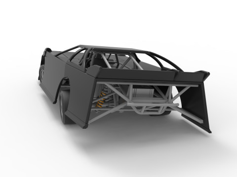 Super Dirt Late model for Pavement while turning Scale 1 to 25 3D Print Model