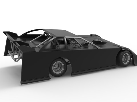 Super Dirt Late model for Pavement while turning Scale 1 to 25 3D Print Model