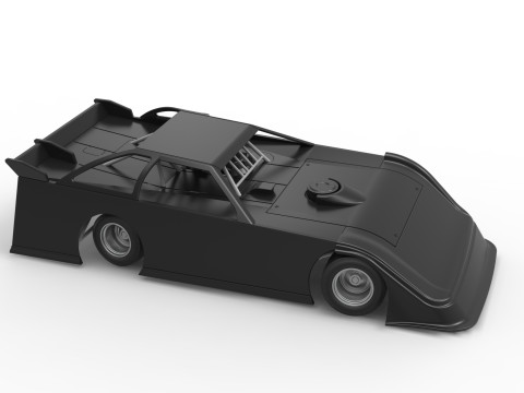 Super Dirt Late model for Pavement while turning Scale 1 to 25 3D Print Model