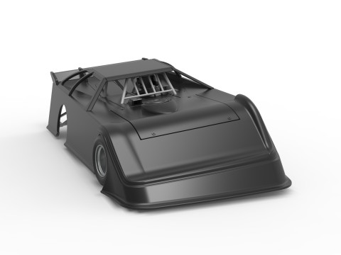 Super Dirt Late model for Pavement while turning Scale 1 to 25 3D Print Model