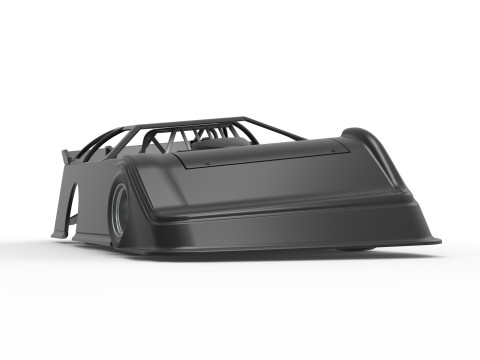 Super Dirt Late model for Pavement while turning Scale 1 to 25 3D Print Model