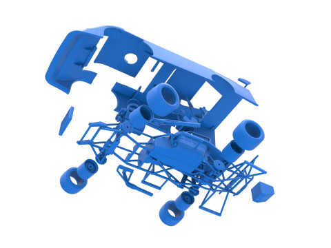 Super Dirt Late model for Pavement while turning Scale 1 to 25 3D Print Model