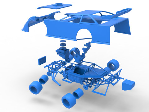 Super Dirt Late model for Pavement while turning Scale 1 to 25 3D Print Model
