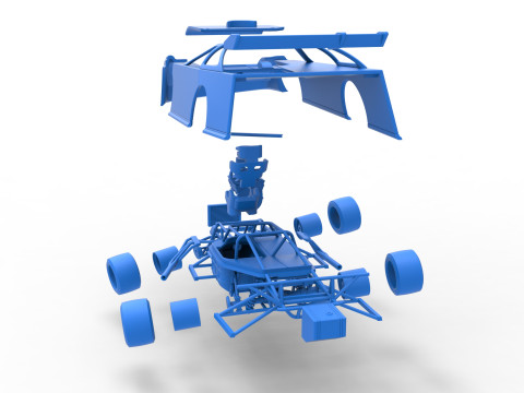 Super Dirt Late model for Pavement while turning Scale 1 to 25 3D Print Model