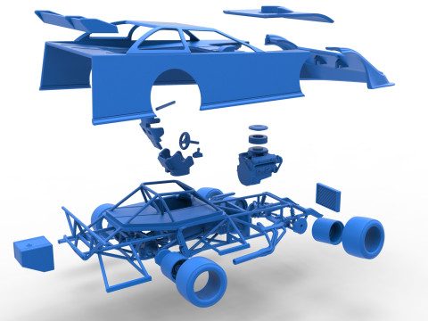 Super Dirt Late model for Pavement while turning Scale 1 to 25 3D Print Model