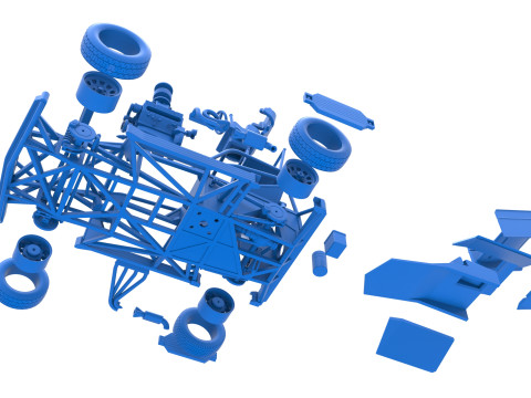 New Zealand Superstock car Version 2 Scale 1 to 25 3D Принт Модель