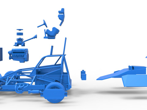 New Zealand Superstock car Version 2 Scale 1 to 25 3D Принт Модель