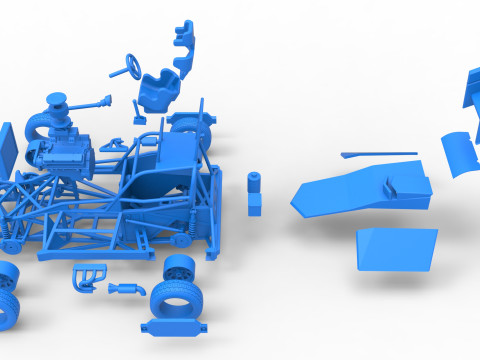 New Zealand Superstock car Version 2 Scale 1 to 25 3D Принт Модель