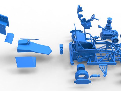 New Zealand Superstock car Version 2 Scale 1 to 25 3D Принт Модель