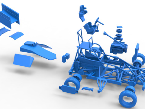New Zealand Superstock car Version 2 Scale 1 to 25 3D Принт Модель