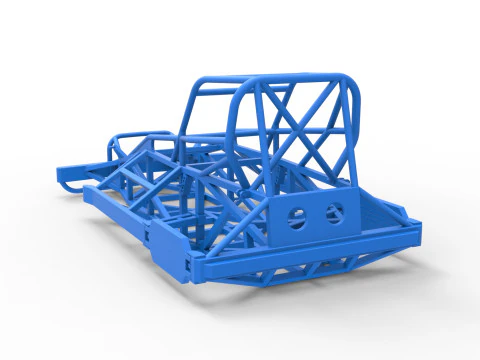 ニュージーランド スーパーストックカー バージョン 2 のフレーム スケール 1 ～ 25 3Dプリントモデル