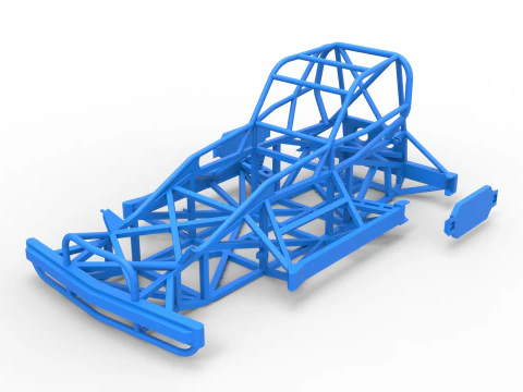 ニュージーランド スーパーストックカー バージョン 2 のフレーム スケール 1 ～ 25 3Dプリントモデル