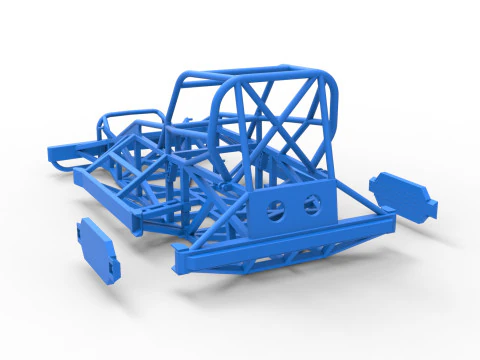 ニュージーランド スーパーストックカー バージョン 2 のフレーム スケール 1 ～ 25 3Dプリントモデル