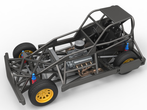New Zealand Superstock car Base Version 2 Scale 1 to 25 3D प्रिंट मॉडल