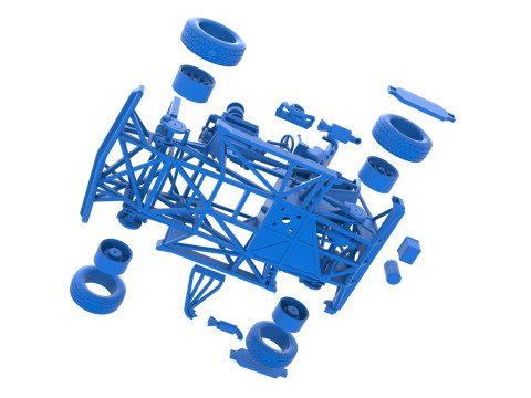 New Zealand Superstock car Base Version 2 Scale 1 to 25 3D प्रिंट मॉडल