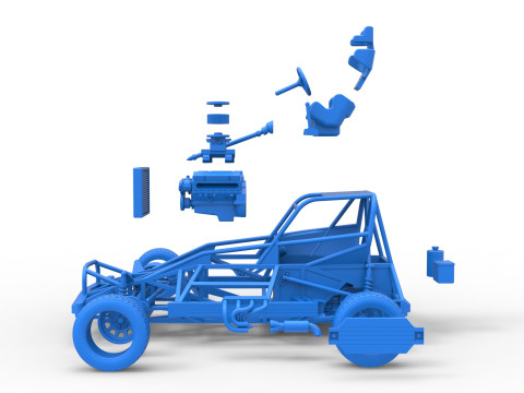 New Zealand Superstock car Base Version 2 Scale 1 to 25 3D प्रिंट मॉडल