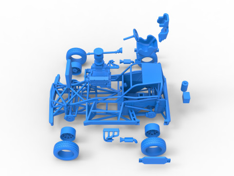 New Zealand Superstock car Base Version 2 Scale 1 to 25 3D प्रिंट मॉडल