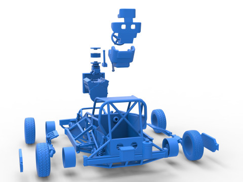 New Zealand Superstock car Base Version 2 Scale 1 to 25 3D प्रिंट मॉडल