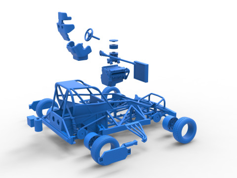 New Zealand Superstock car Base Version 2 Scale 1 to 25 3D प्रिंट मॉडल
