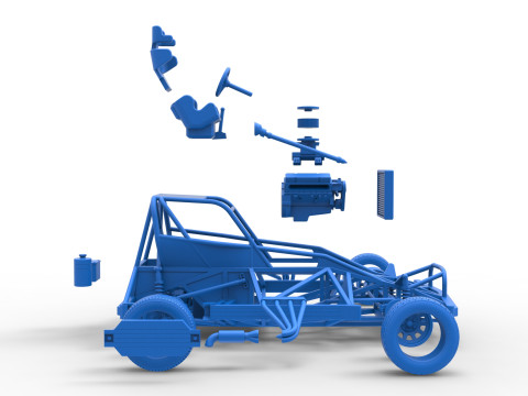 New Zealand Superstock car Base Version 2 Scale 1 to 25 3D प्रिंट मॉडल