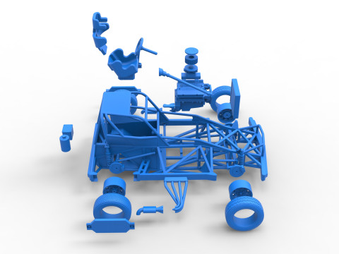 New Zealand Superstock car Base Version 2 Scale 1 to 25 3D प्रिंट मॉडल