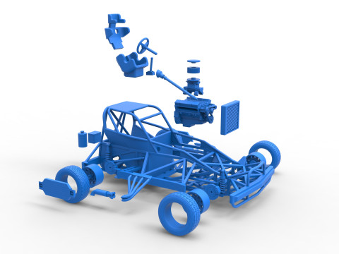 New Zealand Superstock car Base Version 2 Scale 1 to 25 3D प्रिंट मॉडल