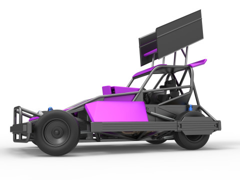 New Zealand Superstock car while turning Version 2 Scale 1 to 25 3D Print Model