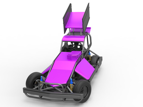 New Zealand Superstock car while turning Version 2 Scale 1 to 25 3D Print Model
