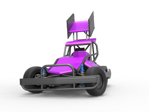 New Zealand Superstock car while turning Version 2 Scale 1 to 25 3D Print Model