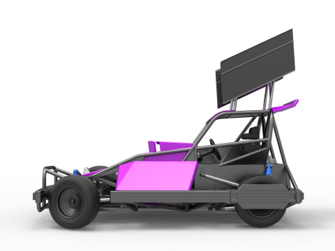 New Zealand Superstock car while turning Version 2 Scale 1 to 25 3D Print Model