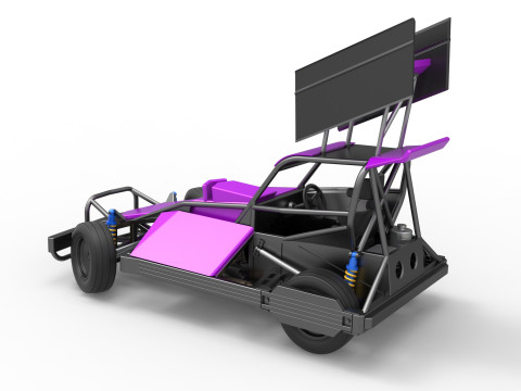 New Zealand Superstock car while turning Version 2 Scale 1 to 25 3D Print Model