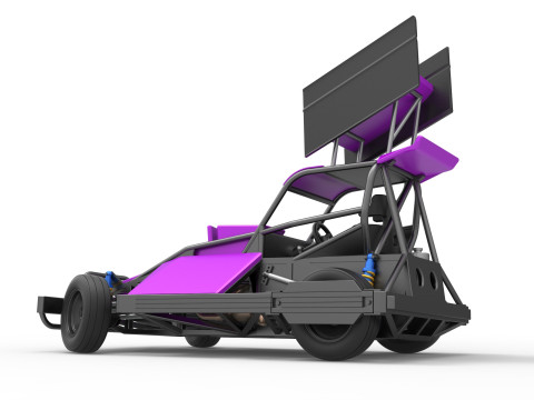 New Zealand Superstock car while turning Version 2 Scale 1 to 25 3D Print Model
