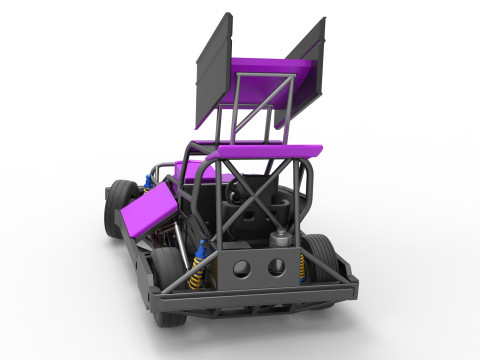 New Zealand Superstock car while turning Version 2 Scale 1 to 25 3D Print Model