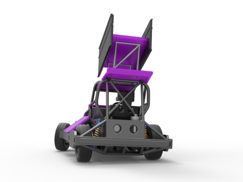 New Zealand Superstock car while turning Version 2 Scale 1 to 25 3D Print Model